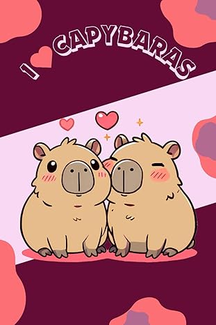 Libreta de capibara: I love capybaras